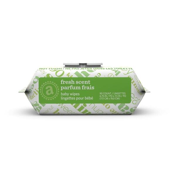 Amazon Elements Baby Wipes, Fresh, 810 Count, Flip-Top Packs, Pack of 9 - Picture 2 of 7
